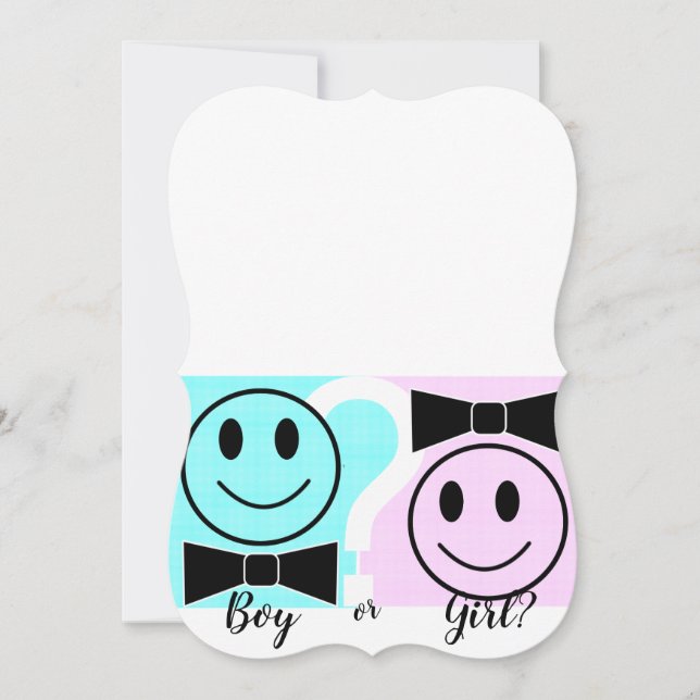 Boy or Girl? Gender Reveal Invitation (Front)