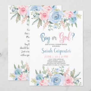 Boy or Girl Gender Reveal Invitation