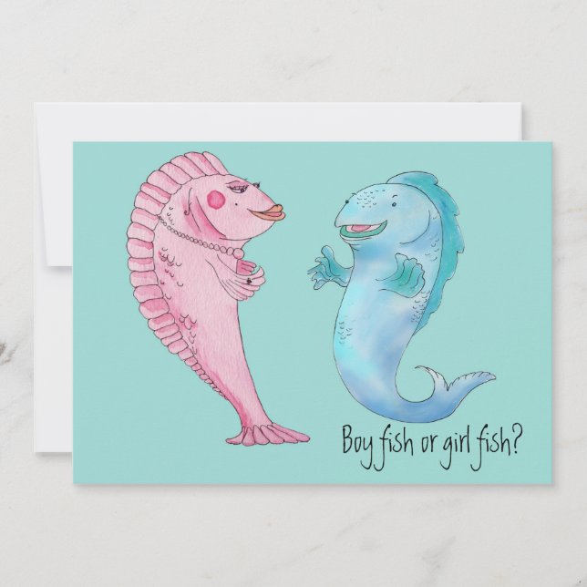 Boy or girl Gender reveal invitation (Front)