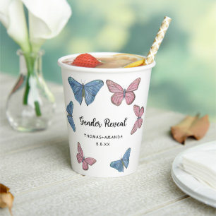 Boy or girl. Gender reveal Paper Cups