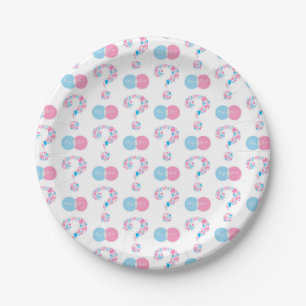 Boy or Girl Gender Reveal Paper Plate