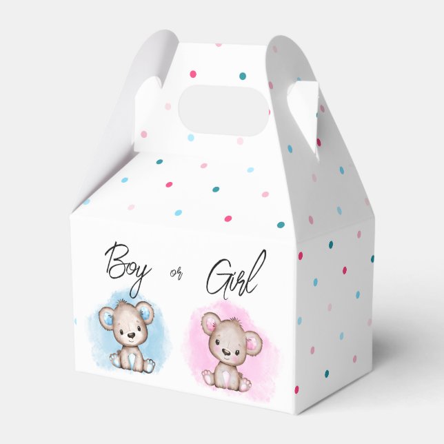 Boy or Girl Gender Reveal Party Favour Box (Front Side)