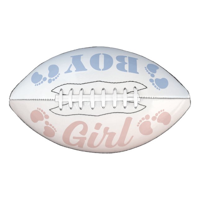 Boy or Girl Gender Reveal Party Game American Football (Front)