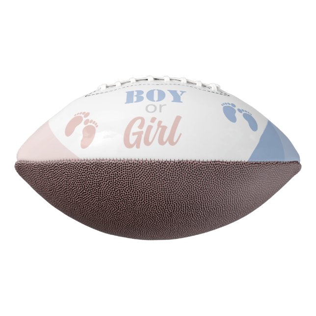 Boy or Girl Gender Reveal Party Game American Football (Rotated 270)