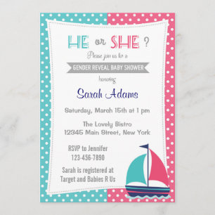 Boy or Girl Gender Reveal Party Invitation