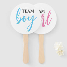 Boy or Girl Gender Reveal Party Sign Fans