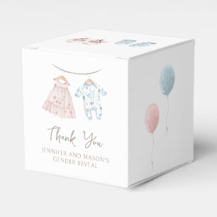 Boy or girl Gender Reveal Thank you gift Favour Box
