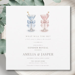 Boy Or Girl Minimalist Gender Reveal Invitation
