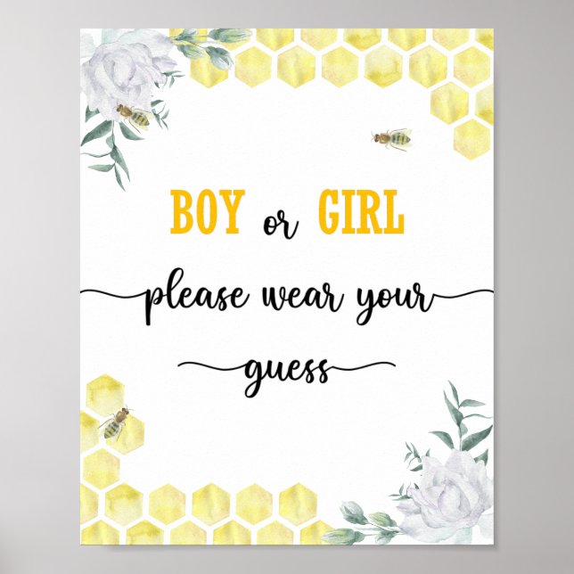 Boy or Girl please wear your guess Poster (Front)