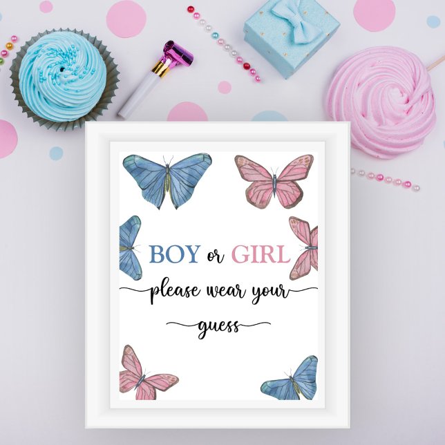 Boy or Girl please wear your guess Poster (Creator Uploaded)