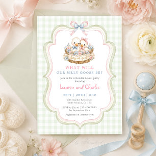 Boy or Girl Silly Goose Gender Reveal Invitation
