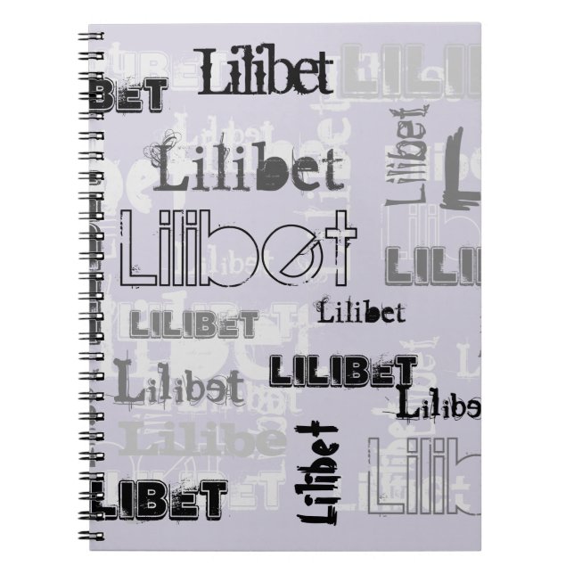 Boy or Girl Trendy Name Gifts Accessories Purple Notebook (Front)