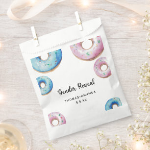 Boy or girl we donut know gender reveal favour bags