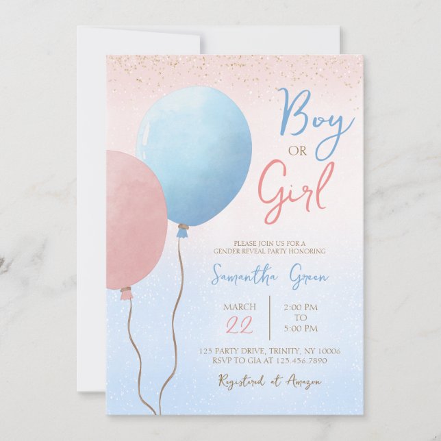 Boy or Girl What Will Baby Be Baby Shower Invitation (Front)