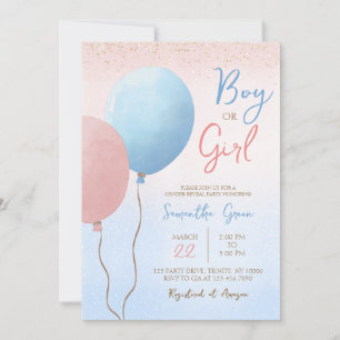 Boy or Girl What Will Baby Be Baby Shower Invitation