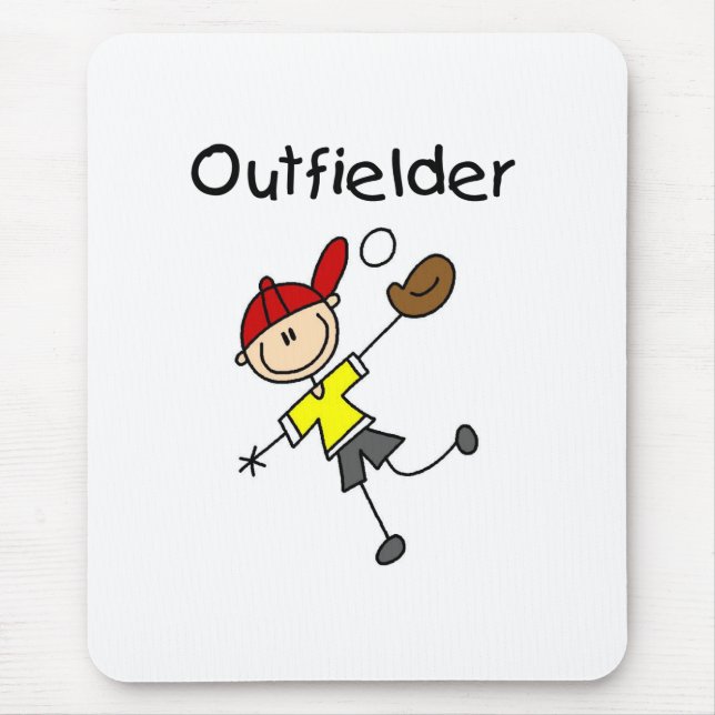 Boy Outfielder Mouse Mat (Front)