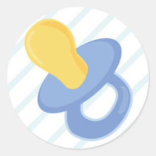 Boy Pacifier Classic Round Sticker