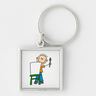 Boy Painting Key Ring
