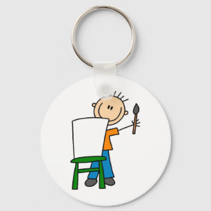 Boy Painting Key Ring