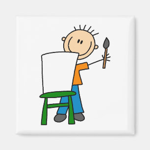 Boy Painting Magnet