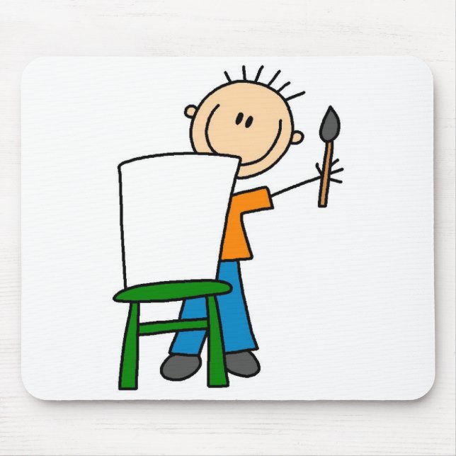 Boy Painting Mousepad (Front)