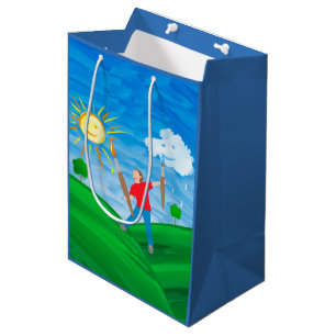 Boy Painting Skies Medium Gift Bag