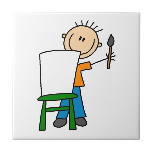 Boy Painting Tile (Front)