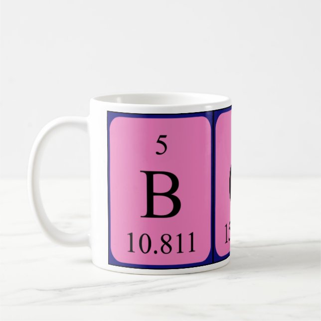 Boy periodic table name mug (Left)