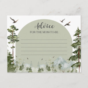 Boy Pine Tree Forest Mountain Advice For Mum Enclosure Card