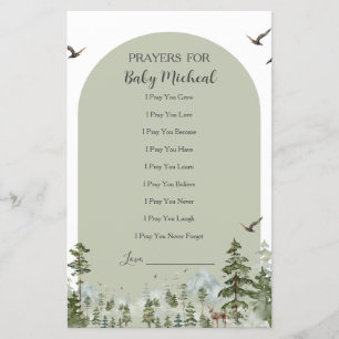 Boy Pine Tree Forest Mountain Prayers for Baby