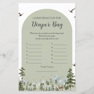 Boy Pine Tree Forest Mountain What's in Diaper Bag