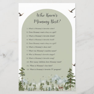 Boy Pine Tree Forest Mountain Who Know Mommy Best