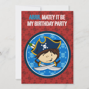 Boy Pirate Captain Party Invite