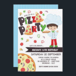 Boy Pizza Party Birthday Invitation<br><div class="desc">Boy Pizza Party Birthday Invitation - Mama Mia! Look no further as our boy's pizza party invitation is guaranteed to bring you serious “pizza mind”. Nothing cheesy here as this ultra funky invitation will absolutely tickle your taste buds as well as get your party off to a very stylish start....</div>