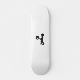 Boy Playing Cowboy - Choose background colour Skateboard