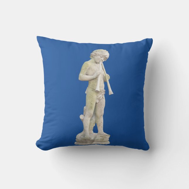 Boy Playing Pipes Cushion (Front)