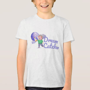 Boy Playing Rocket Planets Tri-Blend Shirt