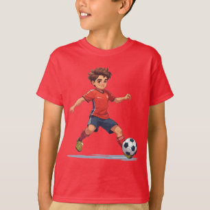Boy Playing Soccer T-Shirt