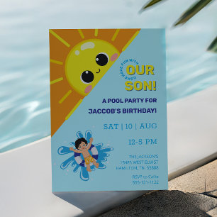 Boy Pool Party Birthday Invitation