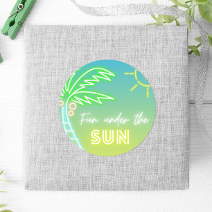 Boy Pool Party  Classic Round Sticker