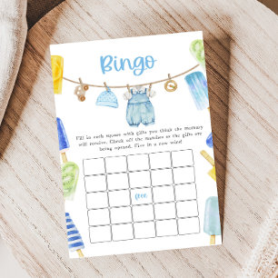 Boy Popsicle Baby Shower Bingo Game