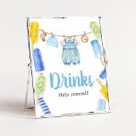 Boy Popsicle Baby Shower Drinks Poster<br><div class="desc">Make your event special with this Popsicle Baby Shower with our cute and lovely printable Drinks Sign featuring adorable Baby Clothes Baby Shower theme. Download,  personalise,  and create lasting memories with this perfect touch for your joyous celebration!
 
BS1076</div>