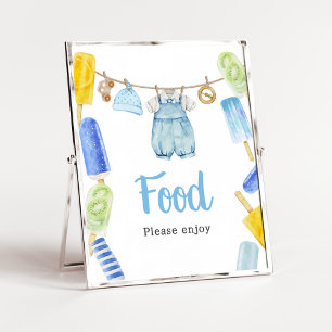 Boy Popsicle Baby Shower Food Poster