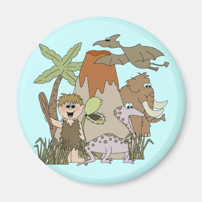 Boy Prehistoric Life Magnet (Front)