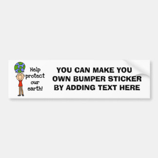 Boy Protect Our Earth T-shirts and Gifts Bumper Sticker
