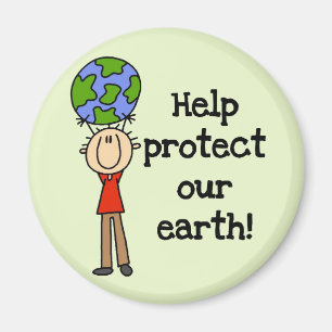 Boy Protect Our Earth T-shirts and Gifts Magnet