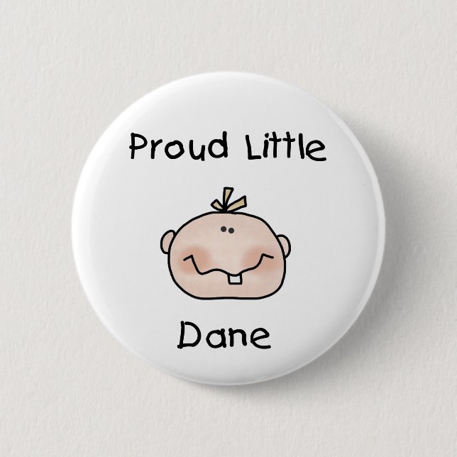 Boy Proud Danish Baby 6 Cm Round Badge (Front)