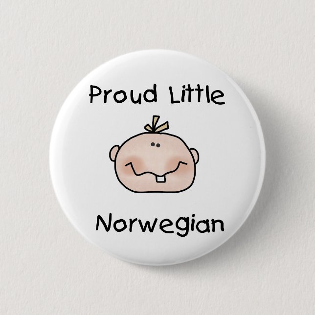 Boy Proud Little  Norwegian 6 Cm Round Badge (Front)