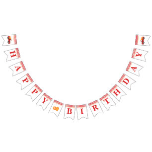 Boy Pumpkin Patch Truck Red Happy Birthday Banner