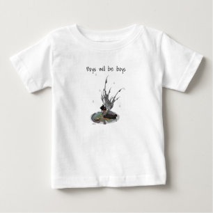 Boy Rain Fairy With Frog Baby Boy T-Shirt